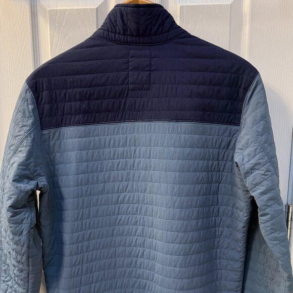 Relwen Jacket Two Tone Blue Windzip Popover Quilted Pullover Size Medium - Picture 5 of 6